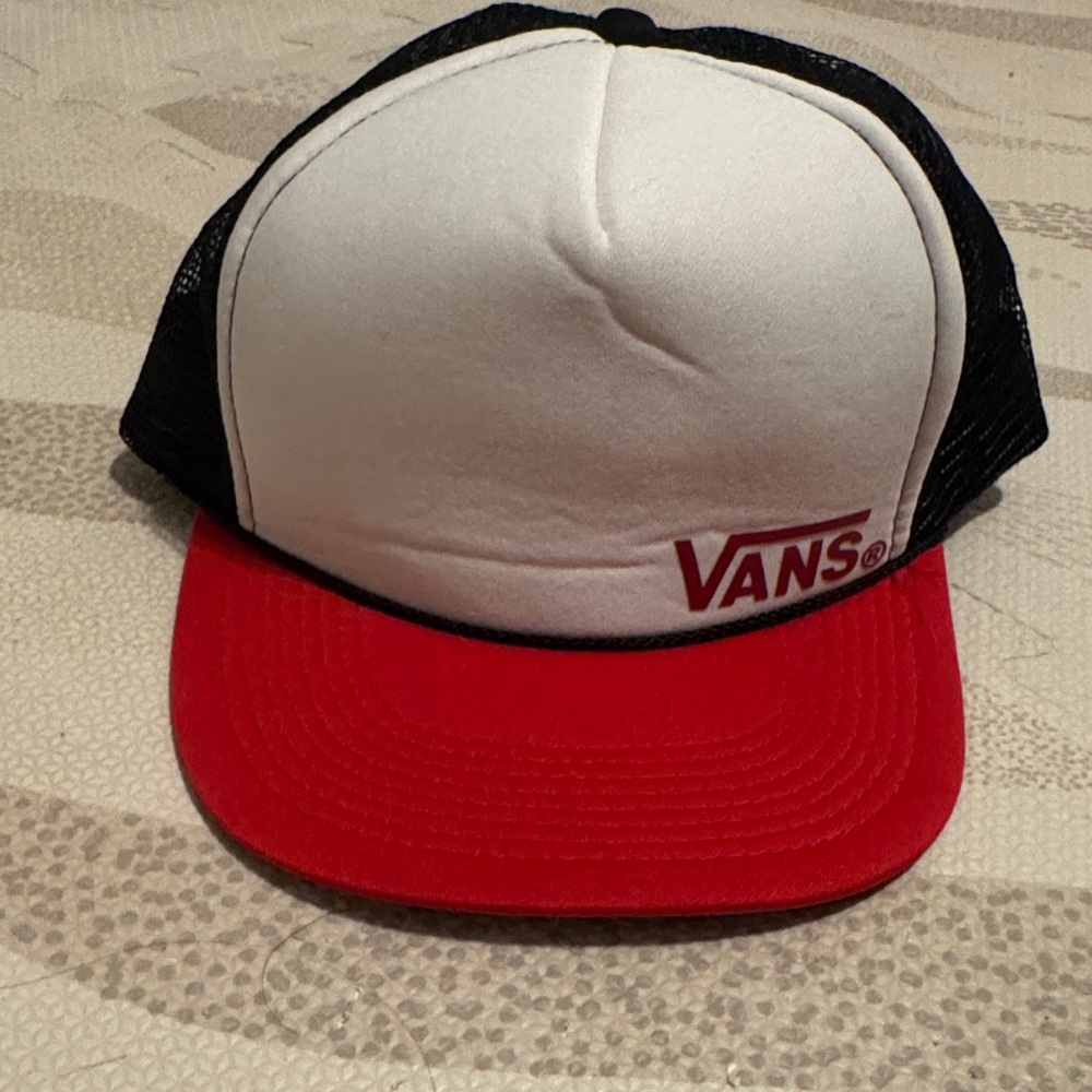 Vans Red and White Trucker Hat